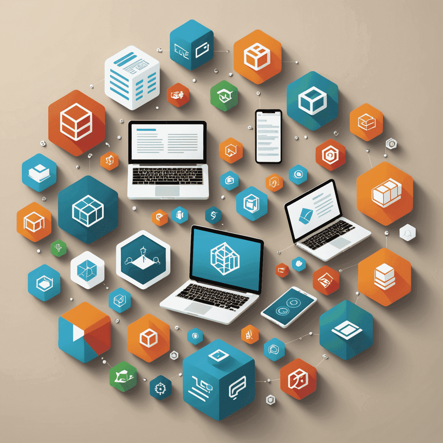 A visual representation of various web development technologies, including programming languages, frameworks, and databases, symbolizing the importance of choosing the right technology stack for a project.